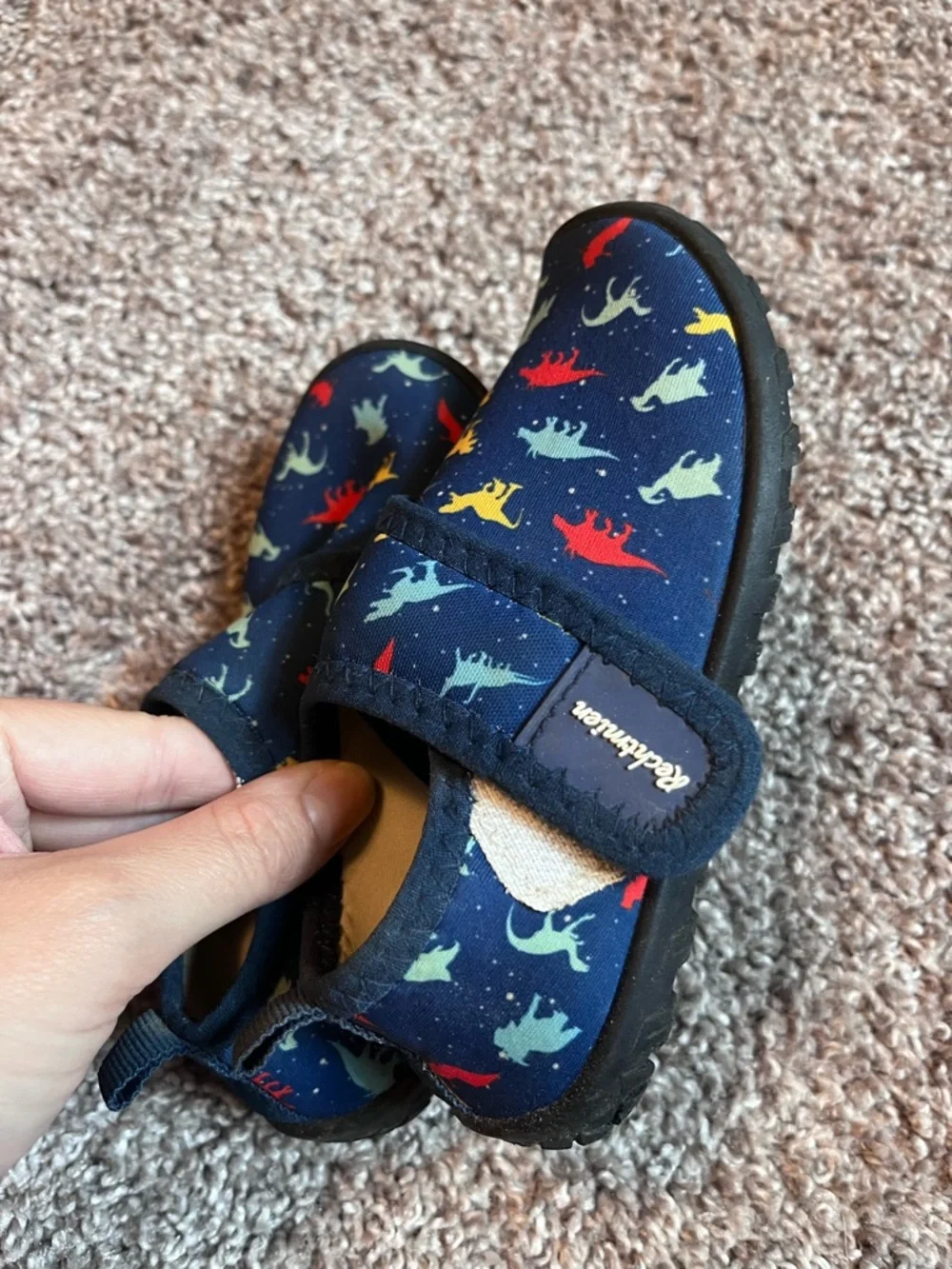 Toddler dino swim shoes